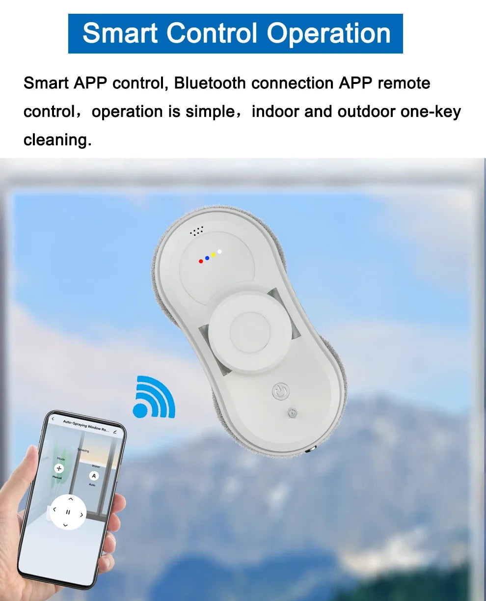 Purerobo W-R1 Window Cleaning Robot Smart APP Control Automatic Cleaning Glass High Suction Power Electric Robot Vacuum Cleaner