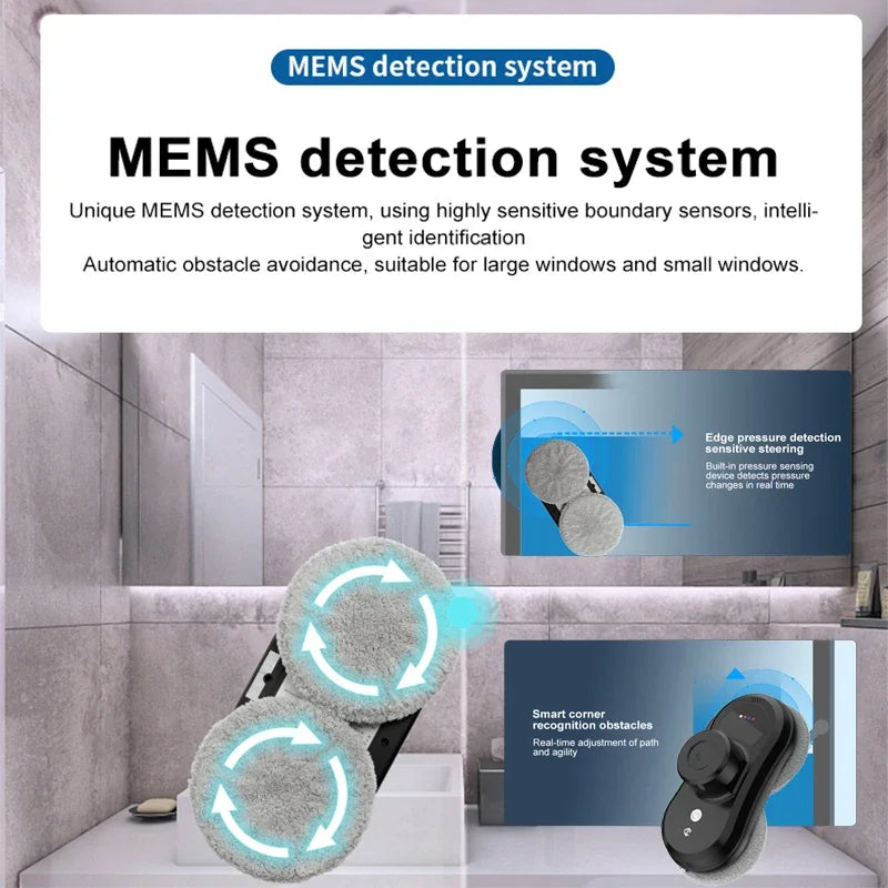 Purerobo W-R1 Window Cleaning Robot Smart APP Control Automatic Cleaning Glass High Suction Power Electric Robot Vacuum Cleaner