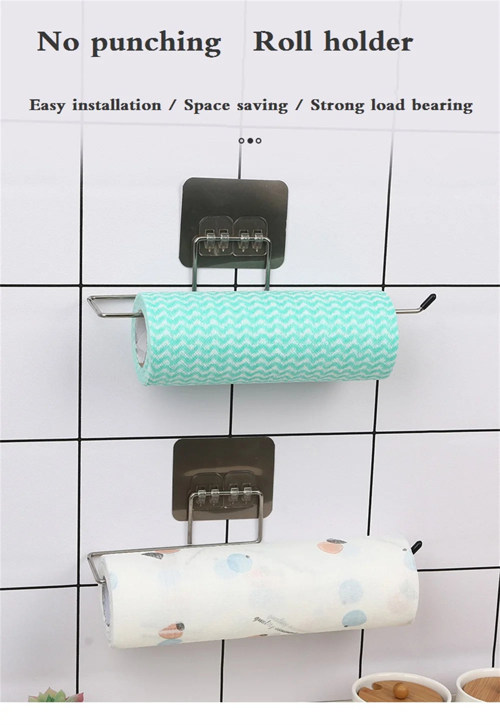 Toilet Paper Holder Bathroom Storage Paper Towel Holder Kitchen Wall Hook Toilet Paper Stand Home Organizer Toilet Accessories