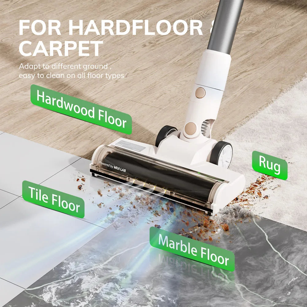Cordless Vacuum Cleaner Hard Floor Carpets Pet Hair Dual Motor Vacuum Cleaner Cleaning Machine Removable Battery