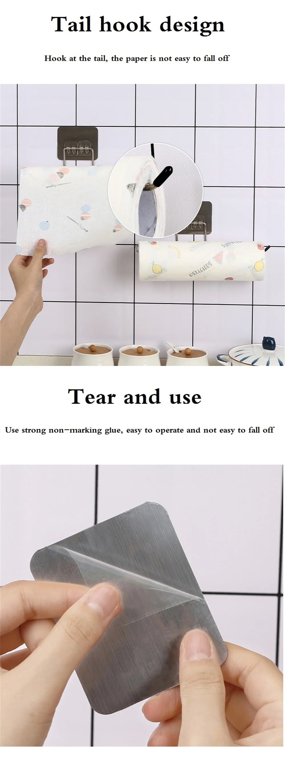 Toilet Paper Holder Bathroom Storage Paper Towel Holder Kitchen Wall Hook Toilet Paper Stand Home Organizer Toilet Accessories