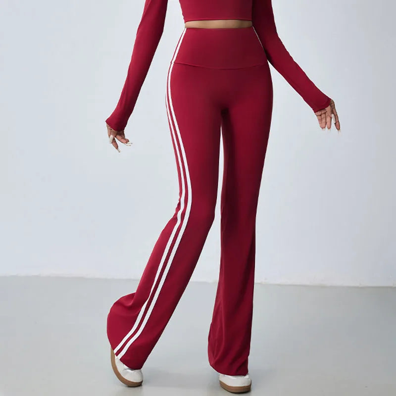 Yoga Leggings Bell-bottomed Pant Women Push Up Fitness Outdoors Casual High Waist Sports Flared Pants