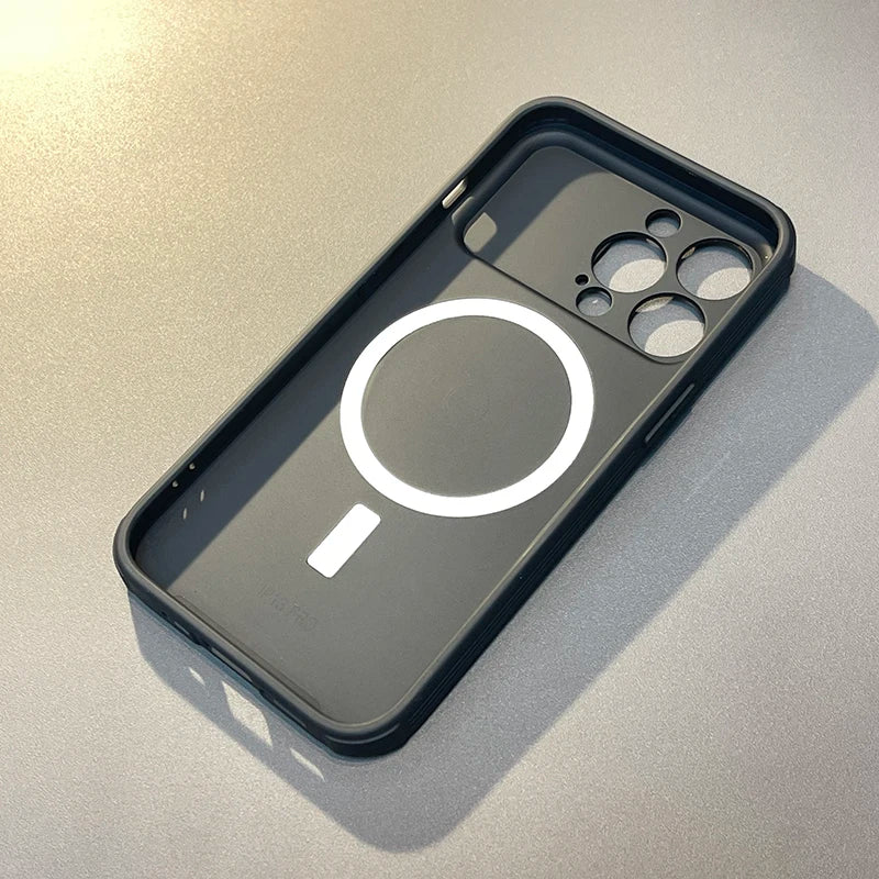 Slide Camera Lens Protection Magnetic Phone Case For iPhone 16 15 Pro Max 14 13 12 11 Silicone For Magsafe Wireless Charge Cover
