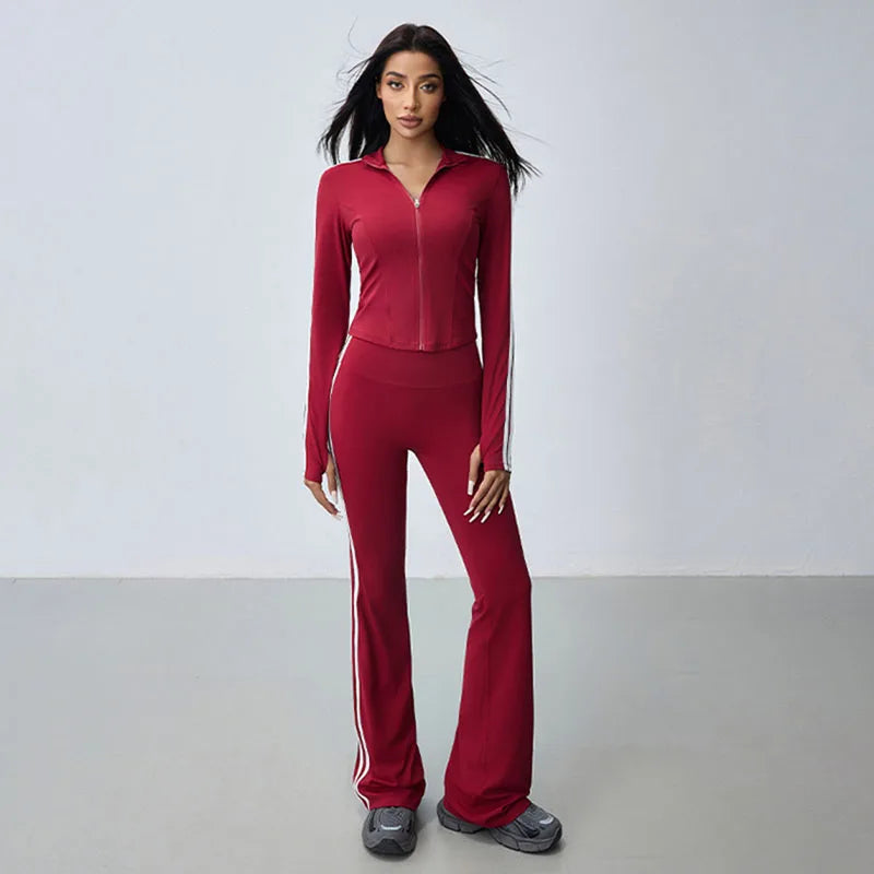 Yoga Leggings  Bell-bottomed Pant Women Push Up Fitness Outdoors Casual High Waist Sports Flared Pants