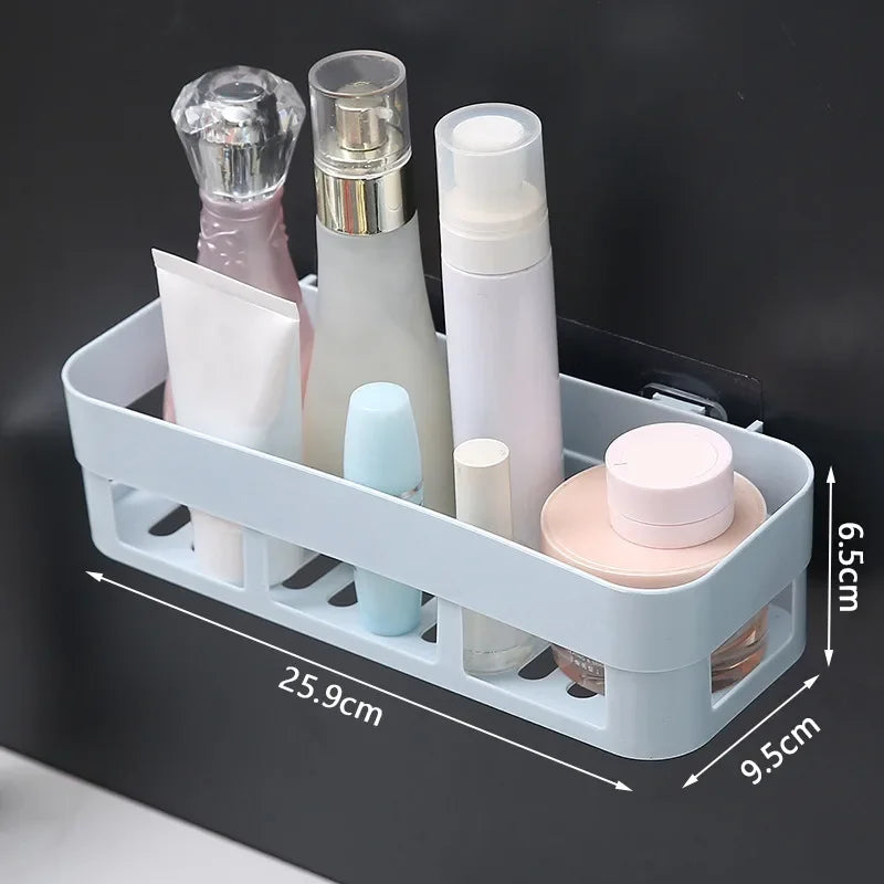 Bathroom Shelf Organizer Toilet Adhesive Shampoo Gel Storage Basket  Decoration Bathroom Corner Shower Shelf Rack Accessories